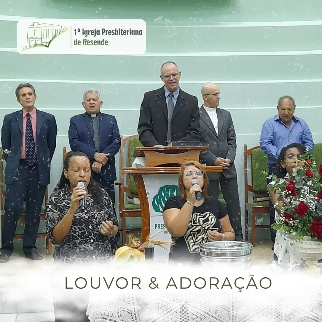 Momento de louvor e adoração na Igreja Presbiteriana de Resende